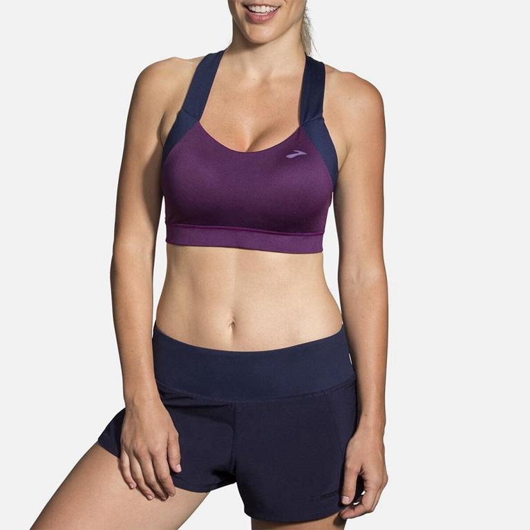 Brooks Uplift Crossback Women's Running Bra - Purple (15976-ERXF)